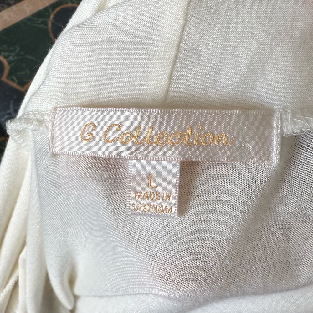 G Collection Ivory Cream Women's Size L Cardigan - Picture 4 of 6